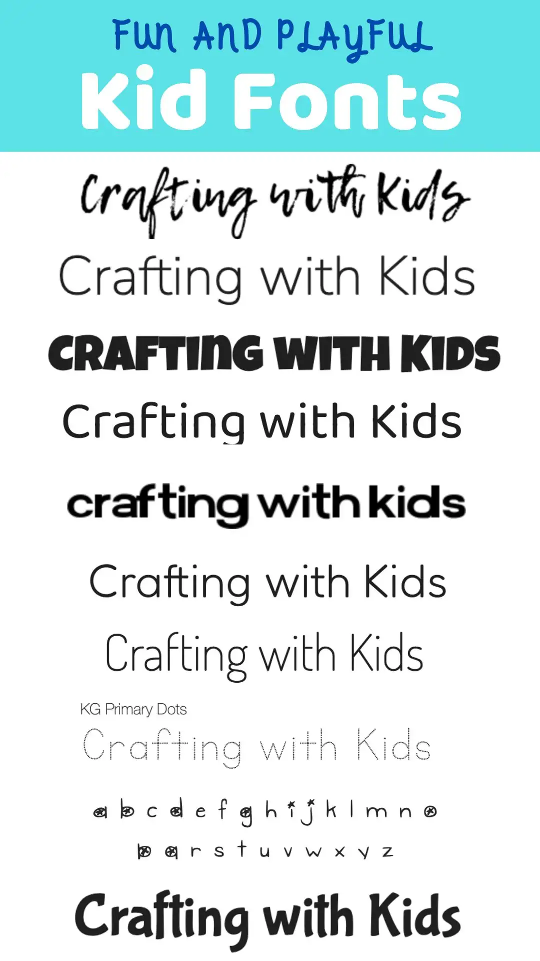 kid fonts