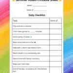 summer rules printable sheet for kids