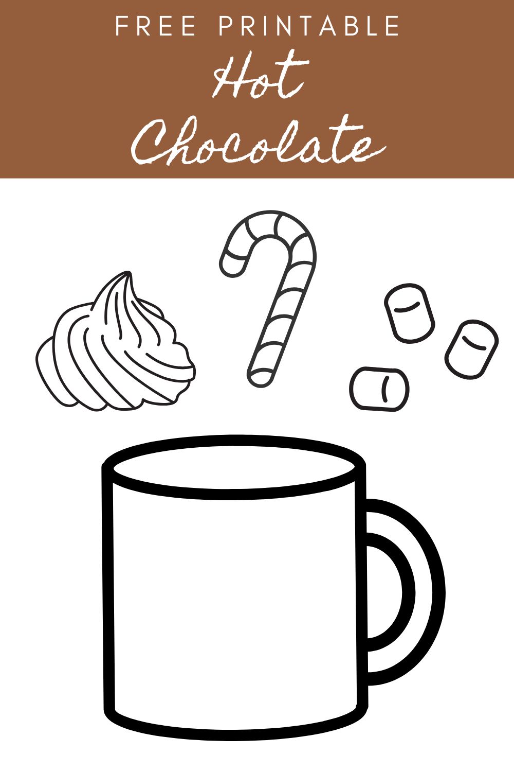 hot chocolate craft printable