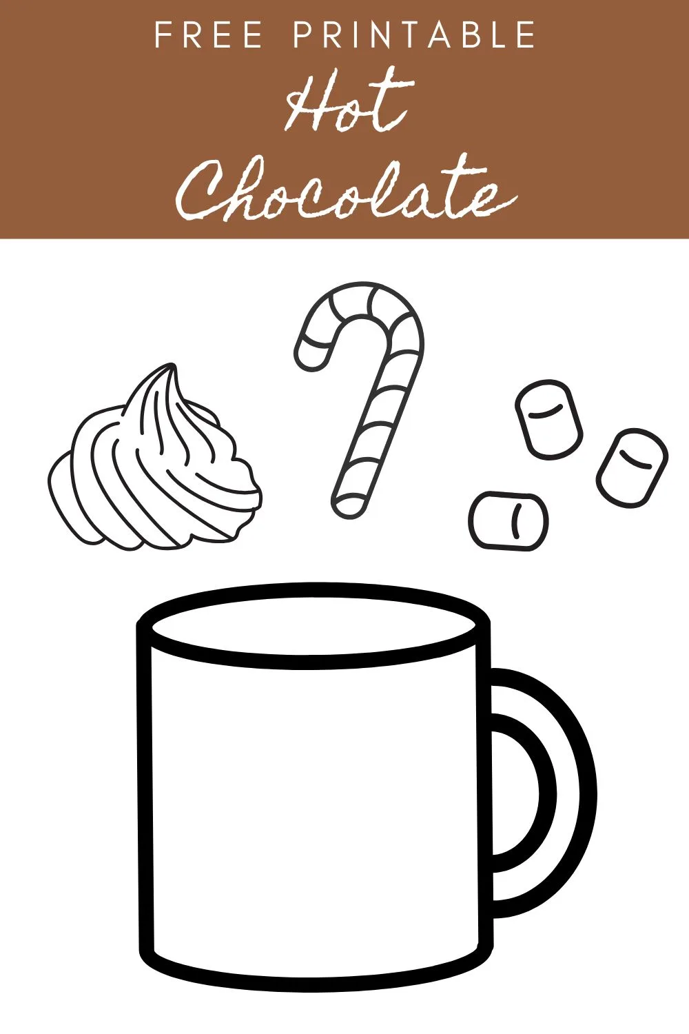hot chocolate craft printable