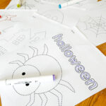 Halloween tracing worksheets
