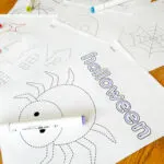 Halloween tracing worksheets