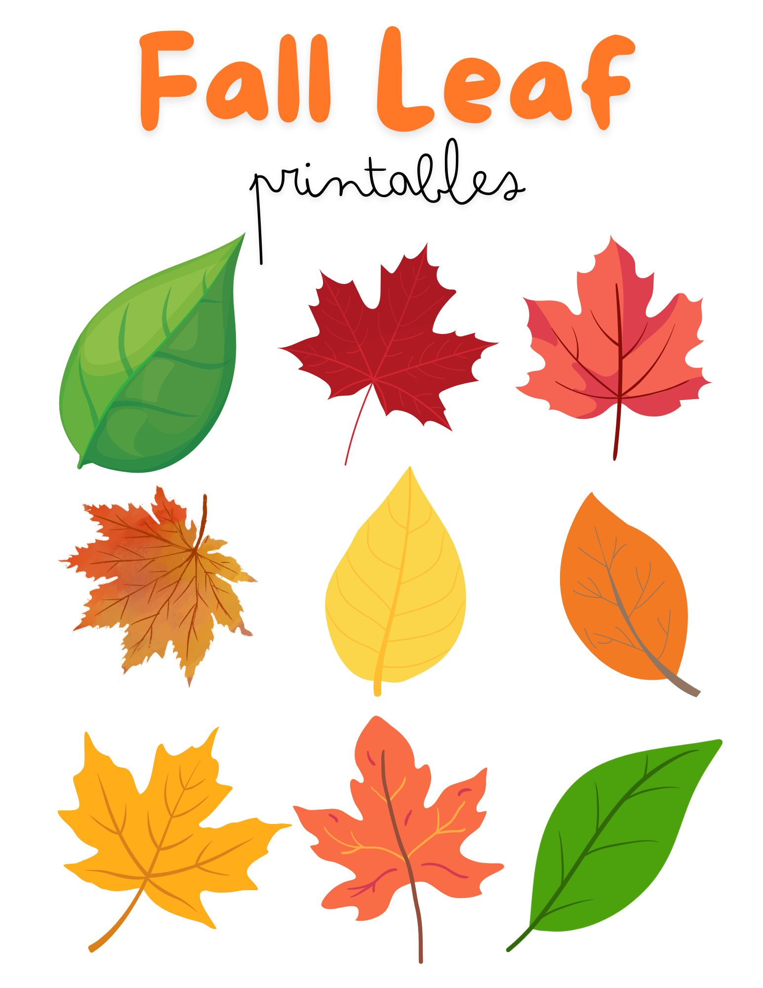 free printable autumn leaves templates