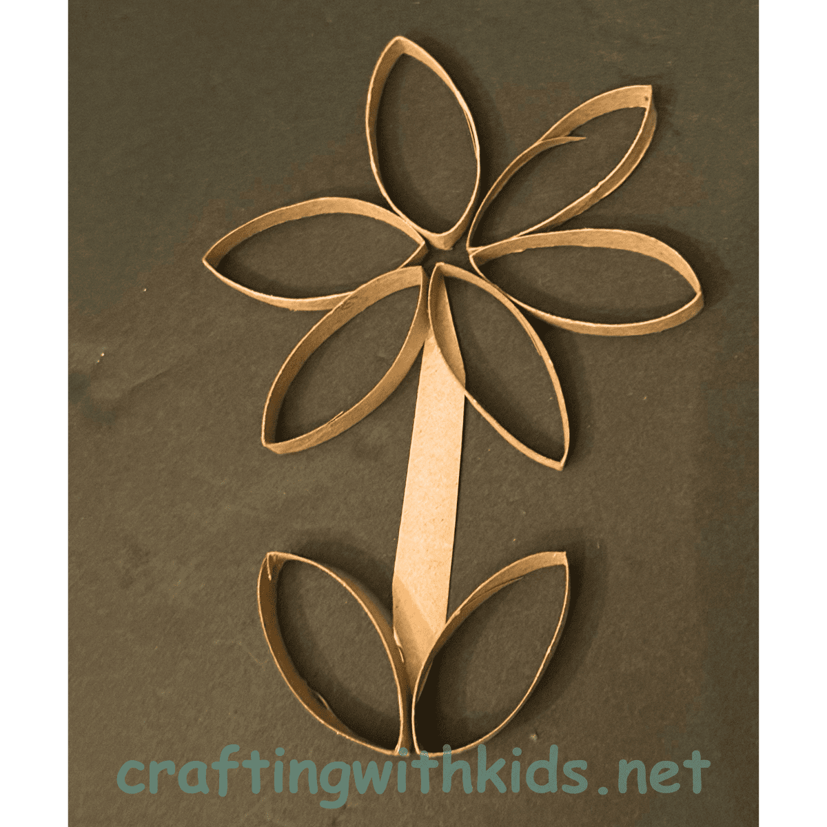 Toilet paper roll flowers for wall art