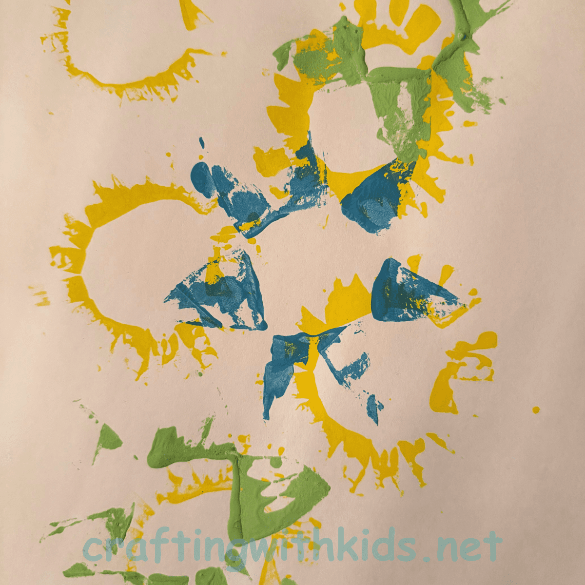 Flower stamps made with toilet paper roll flowers