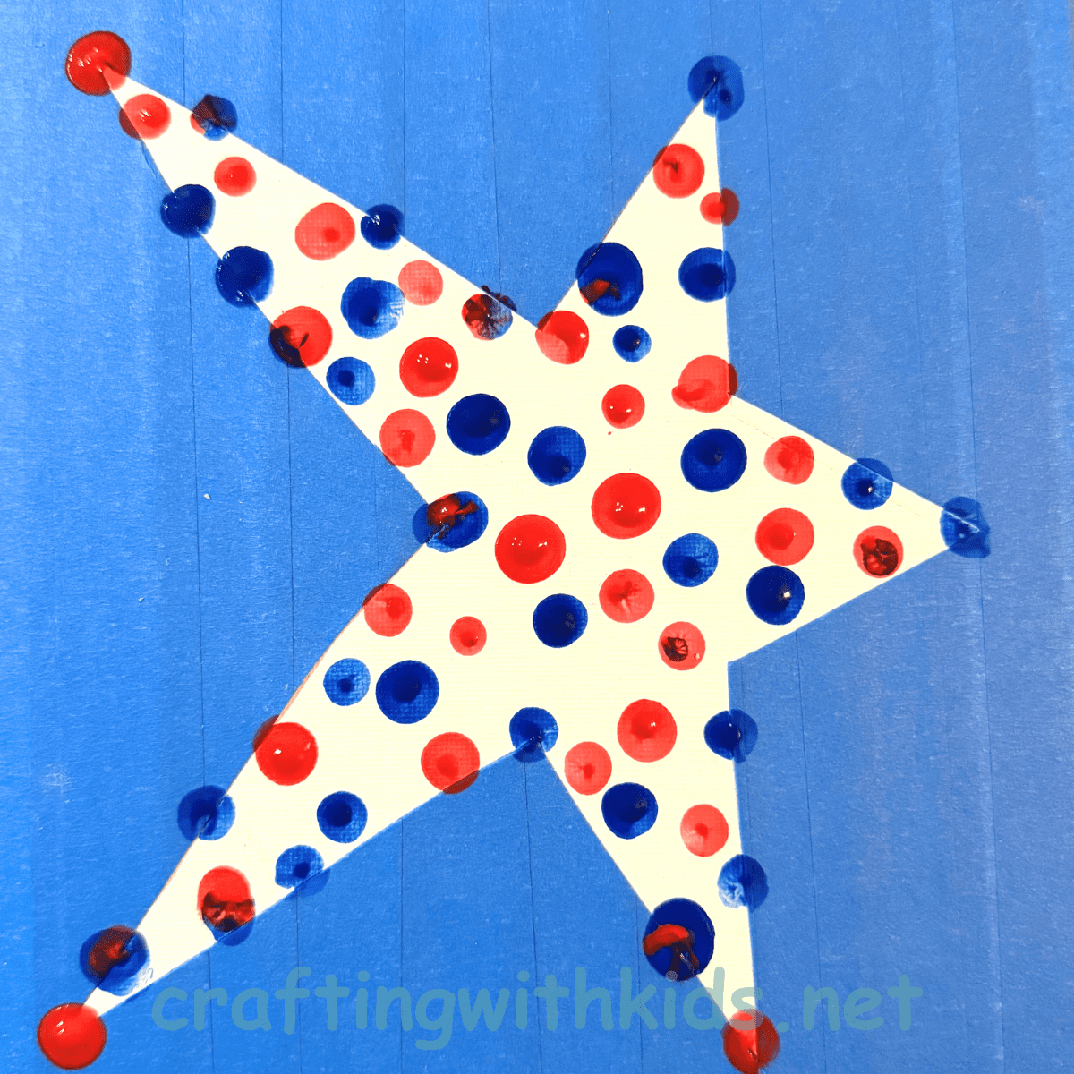 4th of july Fingerprint Star Resist Art